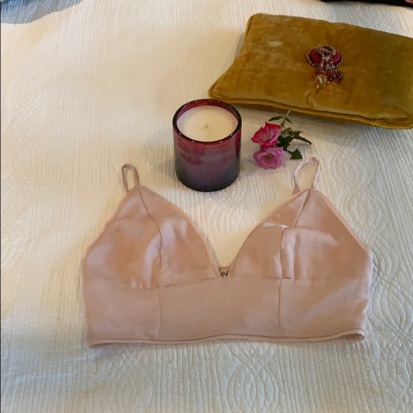 FREE PEOPLE INTIMATELY PARADISE BRAMI SATIN LONGLINE SILHOUETTE RAW EDGES LAST S - Picture 3 of 12